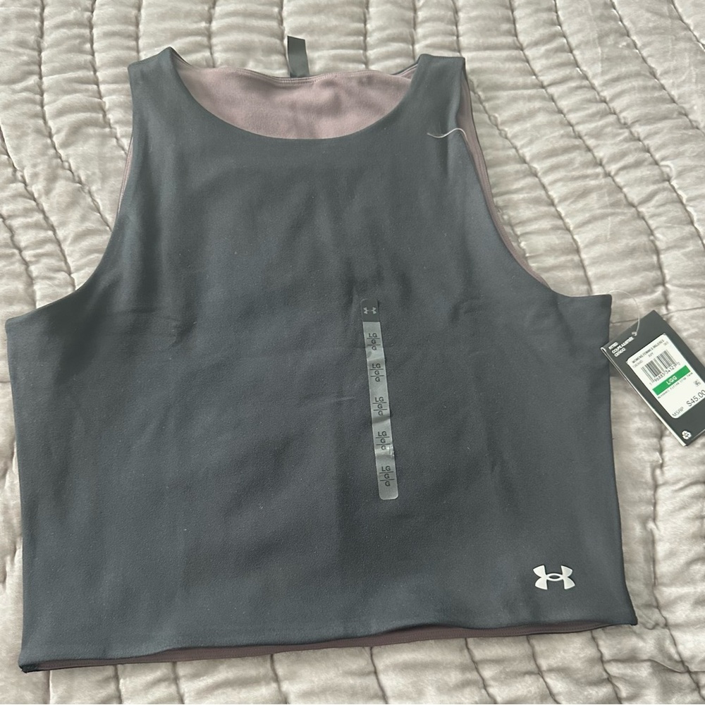 Under Armour Women's Black and Pink Tank Top